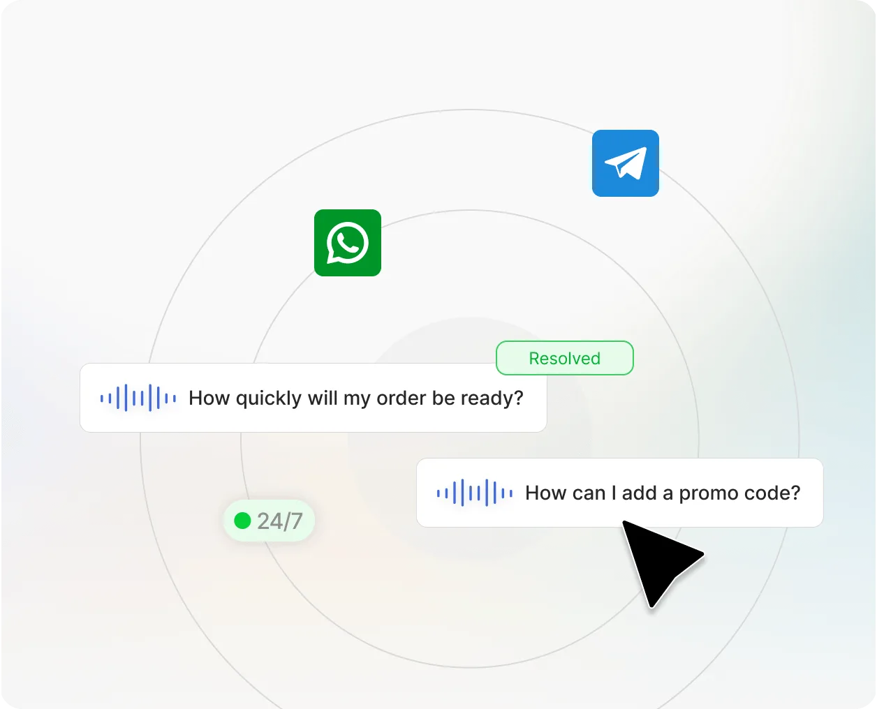 WhatsApp and Telegram support