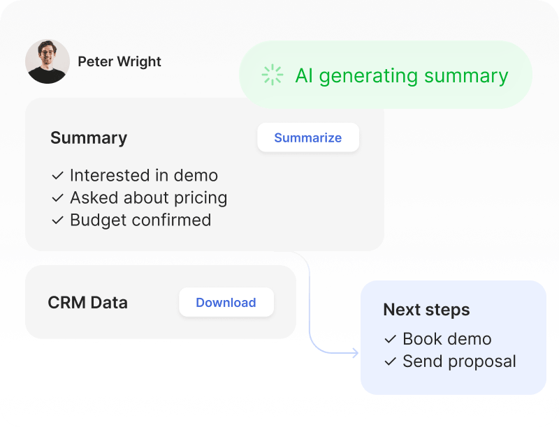 Post-call summarization