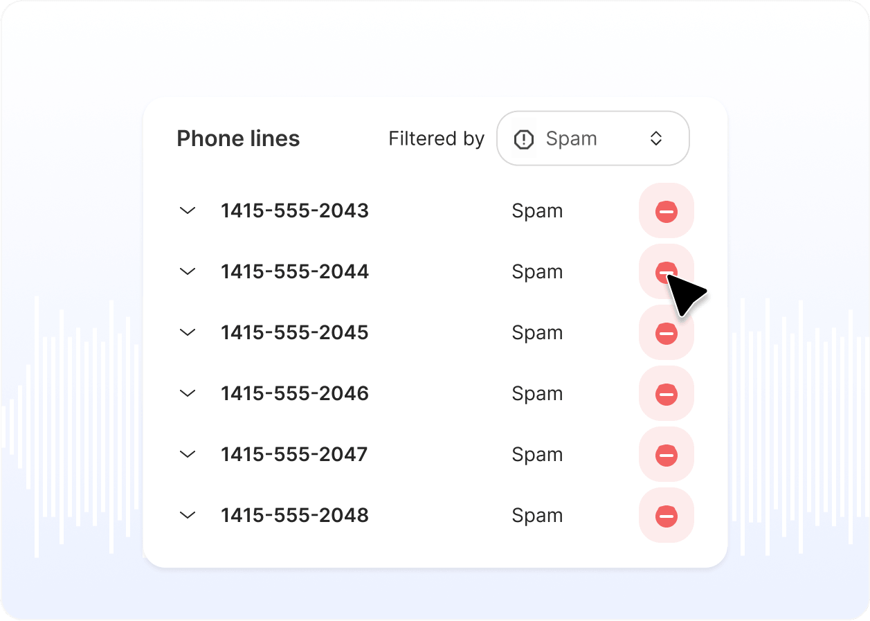 Spam-free phone lines