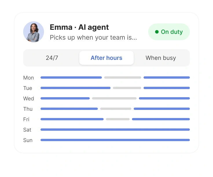 Your hours, your routing